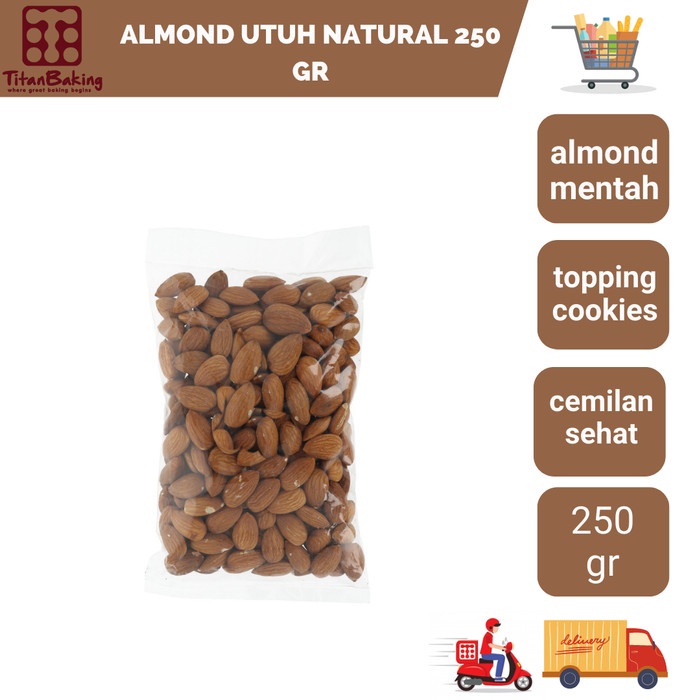 

Almond Utuh Natural 250gr / Almond dengan Kulit