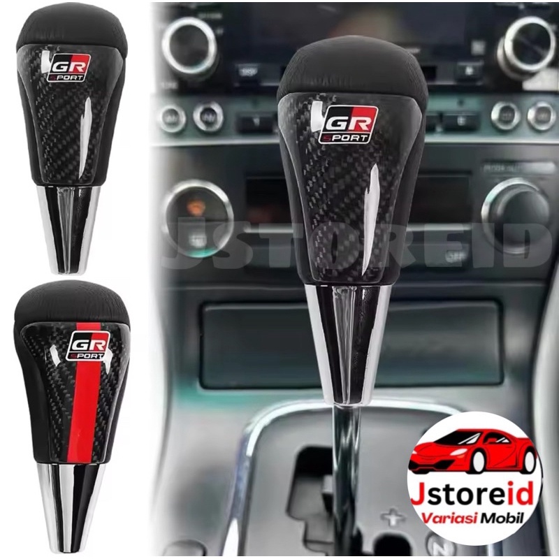 Knob Persneling / Tuas Gigi TRD Karbon Kayu Silver MATIC TOYOTA Knob Toyota Metic Innova / Rush /