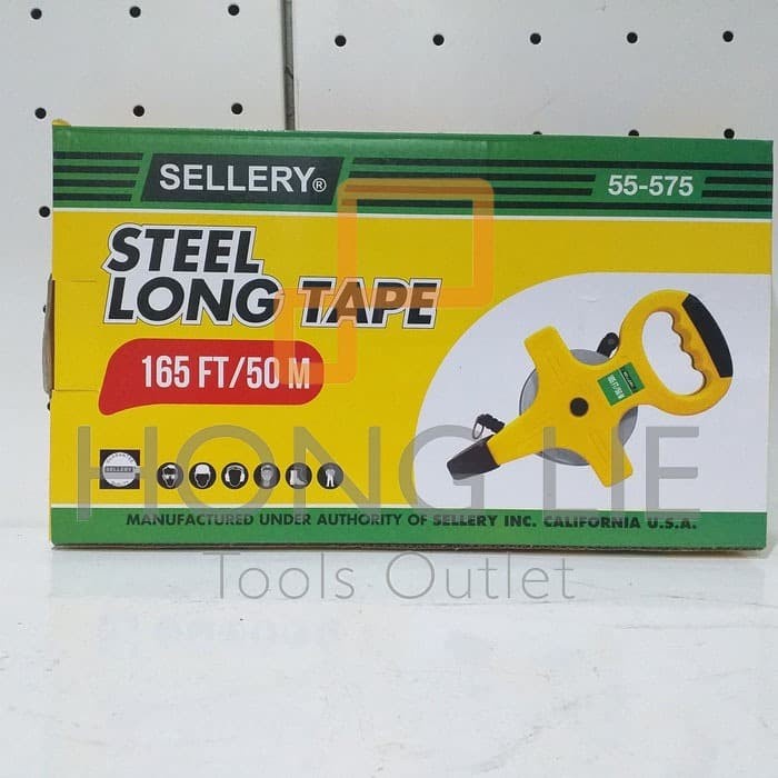 Sellery Meteran Rol Baja 50 Meter / Meteran Tancap Baja 55-575