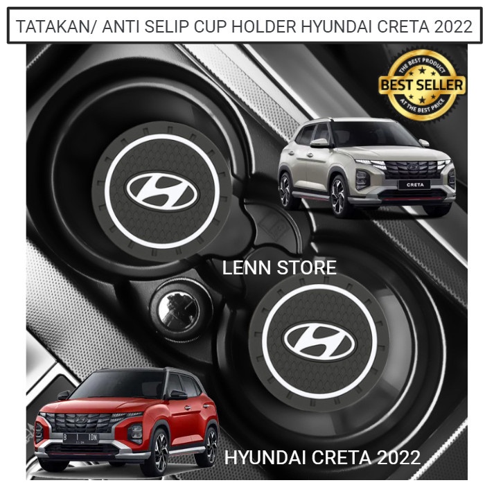 JT-TOP TATAKAN ANTI SELIP CUP HOLDER MOBIL HYUNDAI CRETA 2022 TERBARU