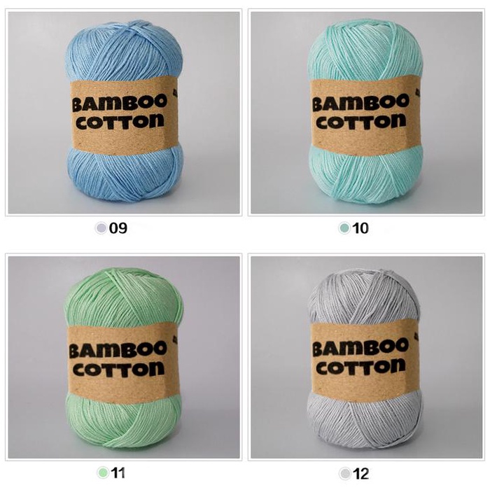 MNTB" (1-20) BENANG RAJUT KATUN BAMBU