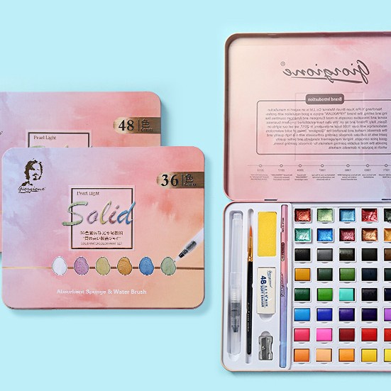 

TERLARIS giorgione watercolor tin case 48 clr (36 basic clr +12 starry clr)