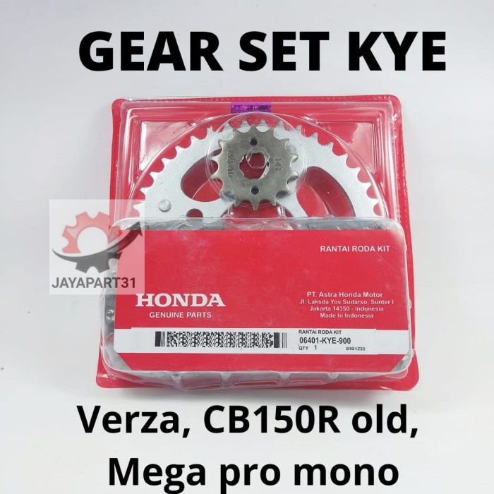 GEAR SET + RANTAI HONDA MEGA PRO MONO VERZA CB150R OLD KUALITAS ORI