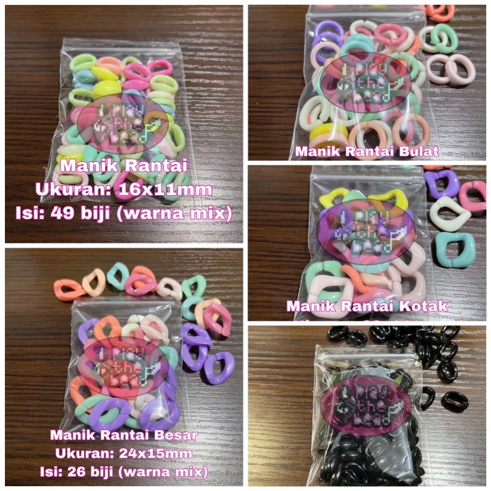 MANIK RANTAI MOTE AKRILIK