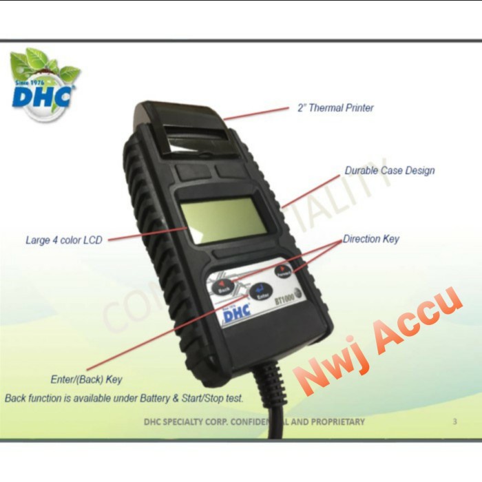 Spesial Aki Tester Dhc Bt 1000 Analyser Aki Digital Printer