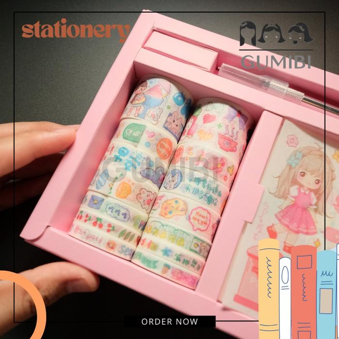 

Terbaru!! Paket Stiker Viral Isi 12 Roll Washi Tape + 10 Stiker + 1 Pisau Cutter Pen Alat Cod