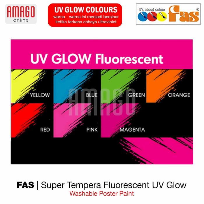

TERLARIS FAS - SUPER TEMPERA FLUORESCENT UV GLOW PAINT - 500 ml - PILIH WARNA