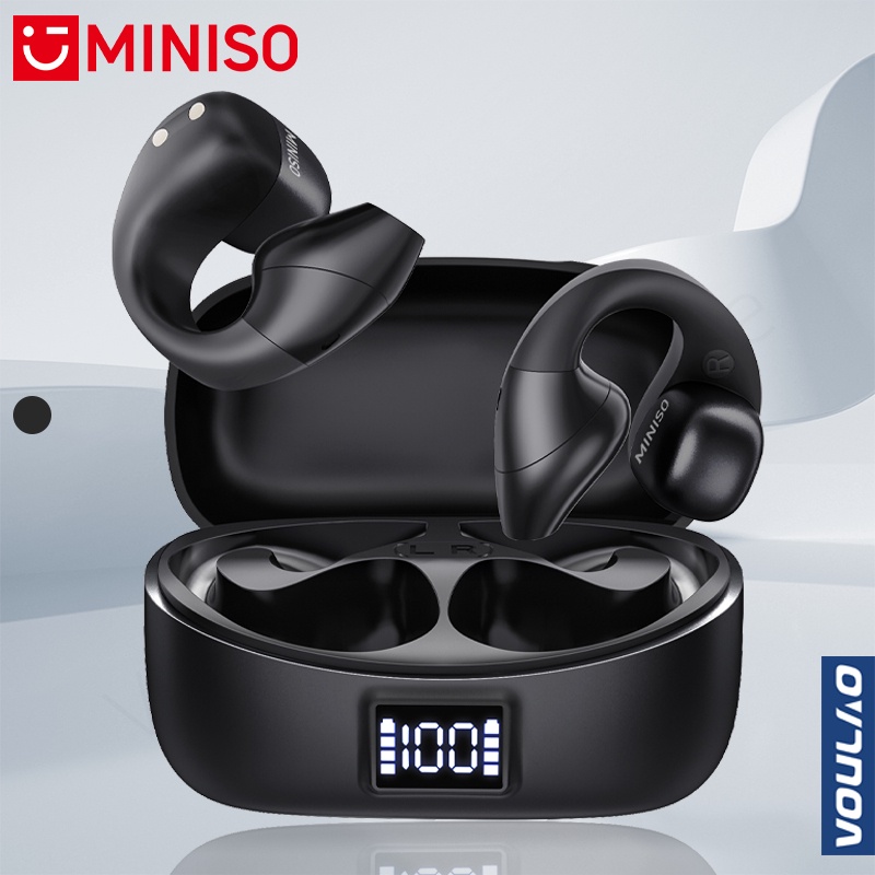 VOULAO X MINISO MS155 Bone Conduction Bluetooth V5.4 Wireless Sports Headphone Dengan Stereo