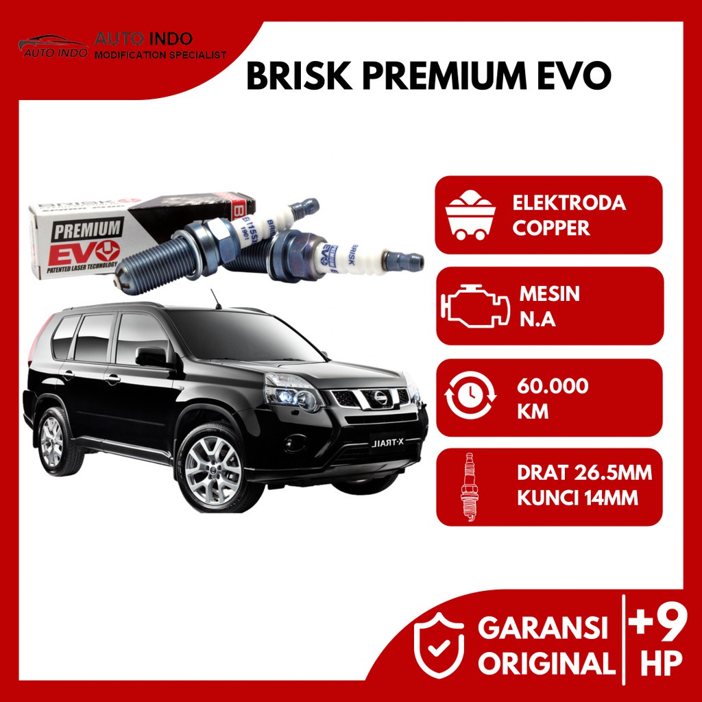 Busi Mobil Racing Nissan Xtrail T31 Busi Brisk Premium Evo MR14BFXC 100% Ori
