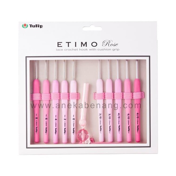 Hakpen (Alat/Jarum Rajut) Tulip ETIMO Pink/Rose - Lace Set