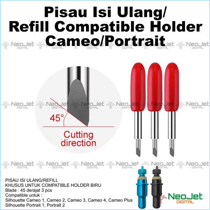 

PROMO! Pisau Isi Ulang Refill Blade Compatible Holder Cameo Portrait