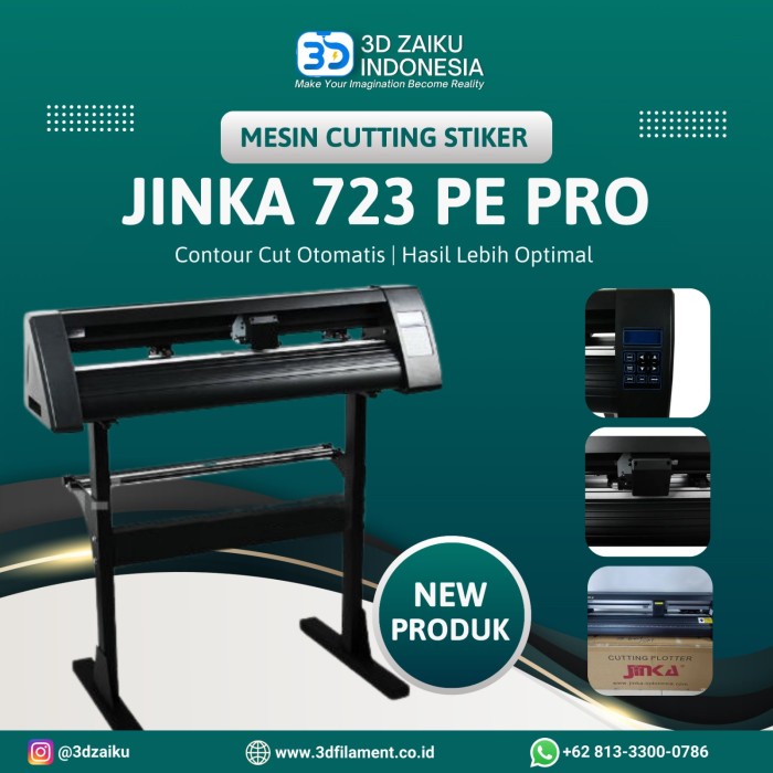 

Original Jinka 723 PE PRO Mesin Cutting Sticker Plotter Auto Contour