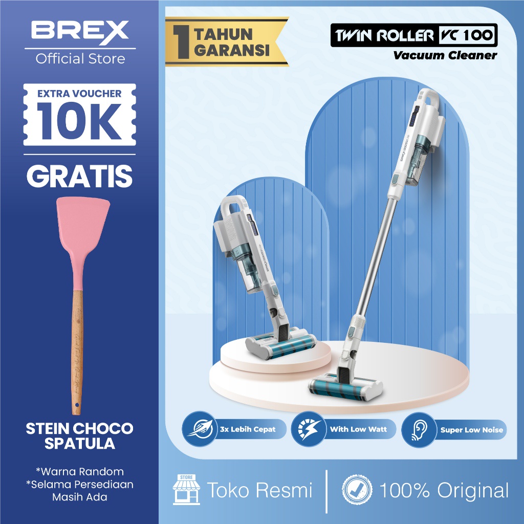 BREX Twin Roller VC100 Vacuum Cleaner 8 in 1