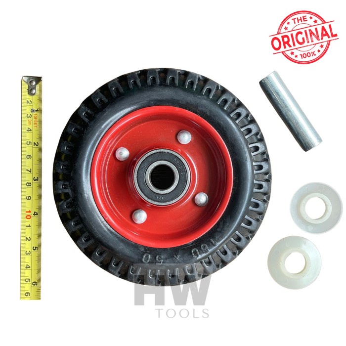 Roda Kastor Karet Kembang Heavy Duty 6" Wheel Only 6 Inch Rubber Caster HD Trolley Etalase Lori