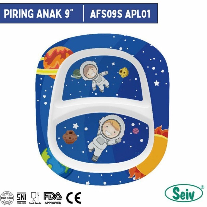 [BestSeller] PIRING MAKAN ANAK 9" SEKAT MELAMINE ONYX / PIRING BABY KARAKTER LUCU