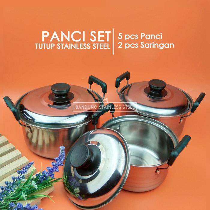 PANCI SET PANCI SUP KUKUS STAINLESS STEEL STEAMER SOUP POT MURAH