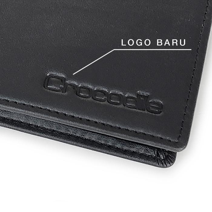 Crocodile 884By Dompet Pria Men Wallet Leather Kulit Original - Hitam Sekat Uang Dan Kartu