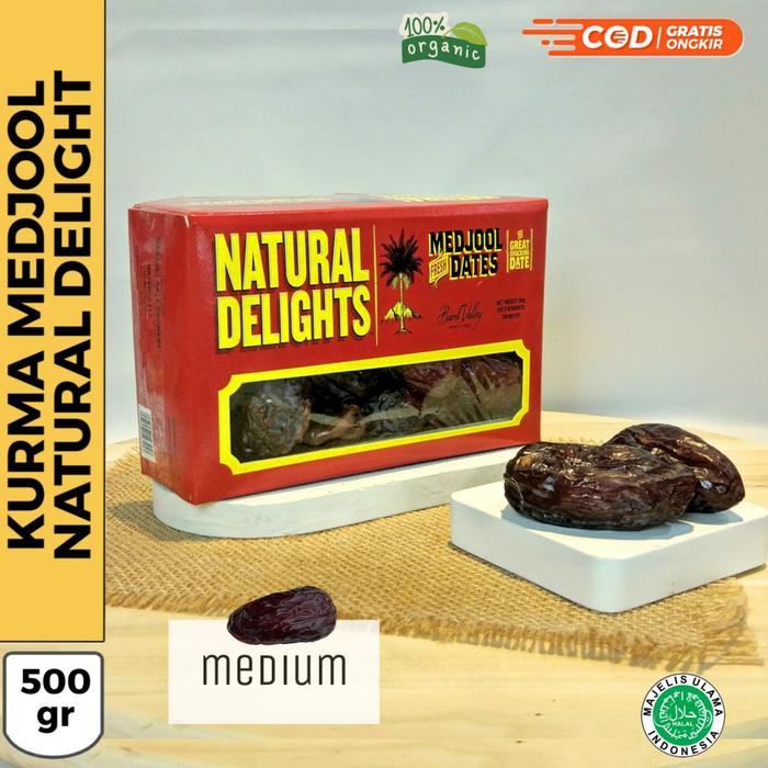 

Kurma Medjool Medium 1 Kg Natural Delights Best Quality - Kurma Elshanum Kurma