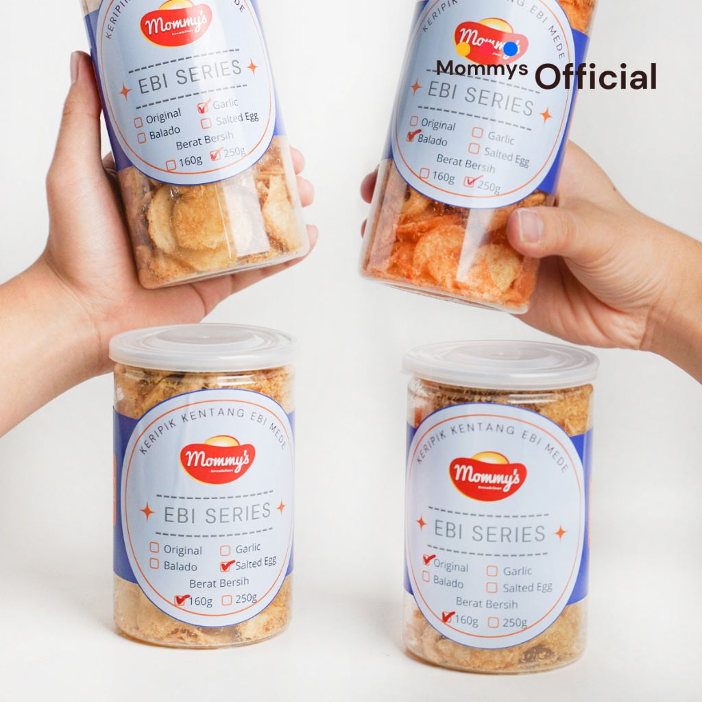 

A Keripik Kentang Ebi Mede Mommys 220G 730Ml Net 160G Kedap Udara