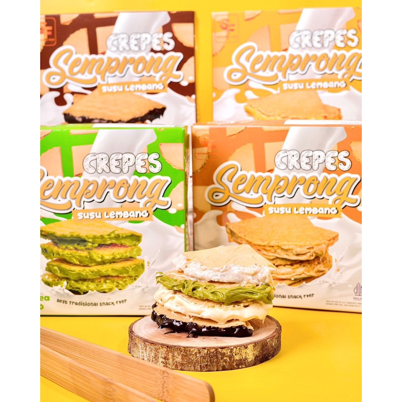 

A Semprong Susu Crepes Rasa Coklat Chesse Tiramisu Strawbery Taro Milk Vanila Isi 12