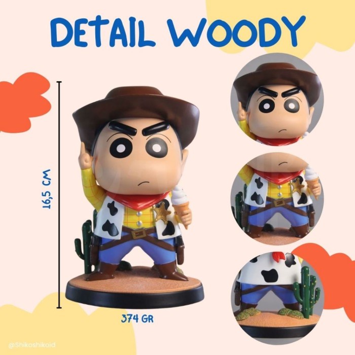 Fsctys Figure Shinchan X Toy Story Buzz Light Year Woody Action Figur Cos Toystory
