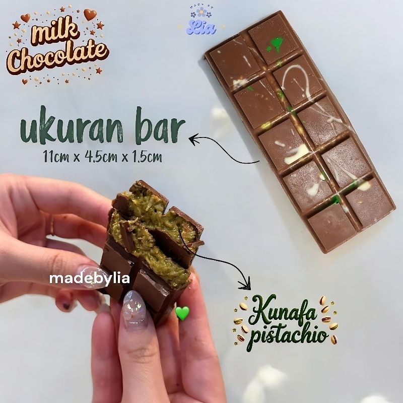 

A Ready Dubai Chocolate Pistachio Kunafa Medium Viral Kunafeh / Coklat Dubai Pistachio Homemade