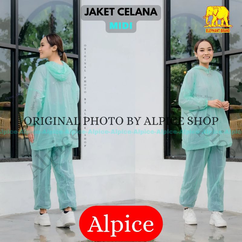 Jas Hujan MIDI Jaket Celana Elephant Brand