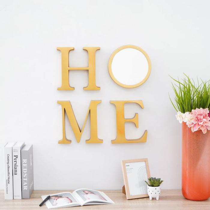 SALE Informa - Dekorasi Dinding - Wall Decoration Set(4) Home Gold 22.5cm