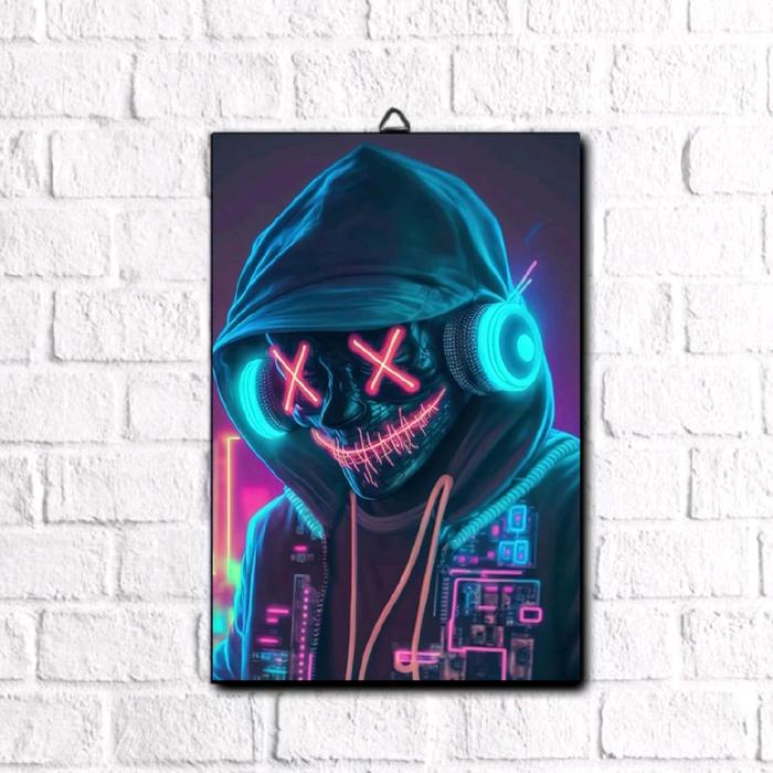 HEMAT Poster Kayu Hiasan Dinding DJ - Model Terbaru Kertas poster neon estetik dekorasi kamar