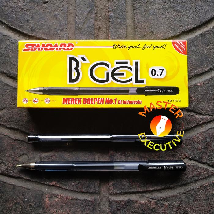 

Uni Ball [Pak] Standard B'Gel Black Bullettip 0.7 H20Gel Pen Pulpen Hitam Bgel
