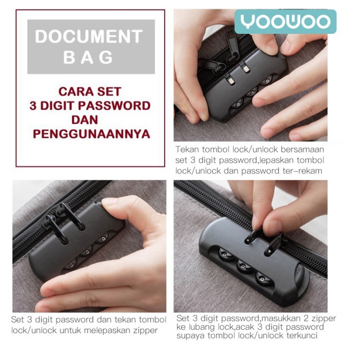 Tas Dokumen Koper Tempat Penyimpanan Sertifikat Berkas Storage Bag