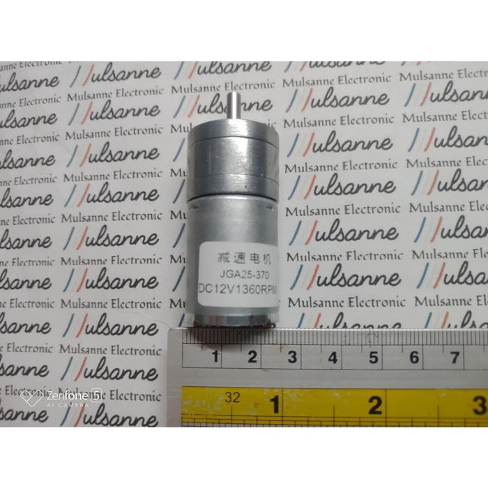LANGSUNG GAS. DC MOTOR 12V 25GA370 1360RPM