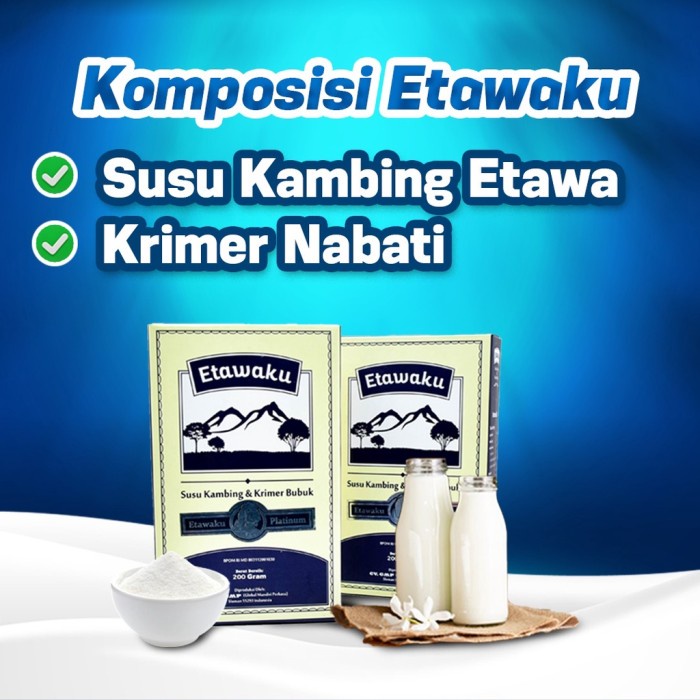 

(TopSeller) Etawaku Platinum - Susu Kambing Etawa Bubuk Premium Original Atasi Masalah Pernafasan
