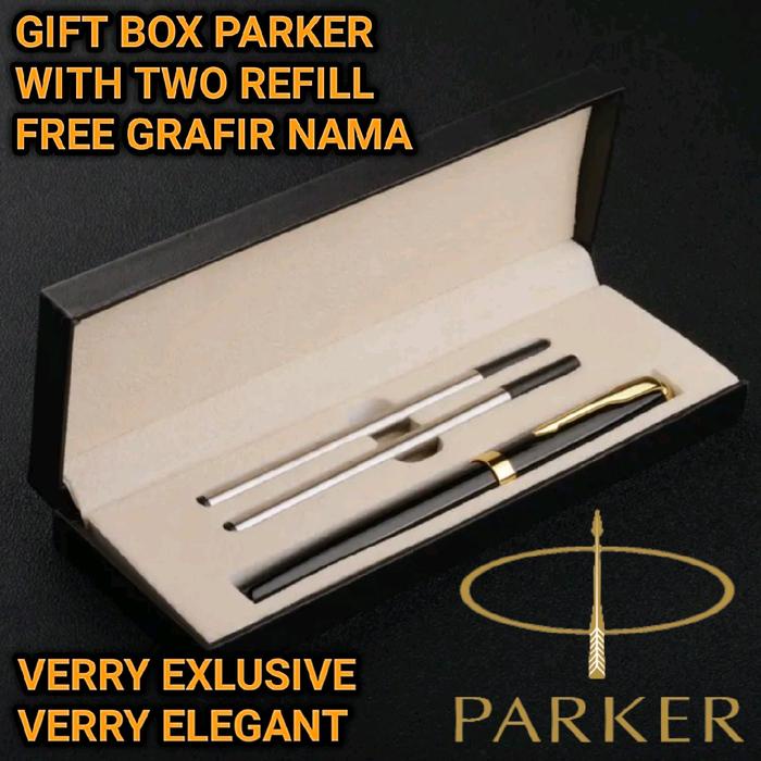 

Bollpoin Mewah Parker Gift Box With Two Refill Gratis Grafir Nama Cocok Untuk Hampers Atau Souvenir