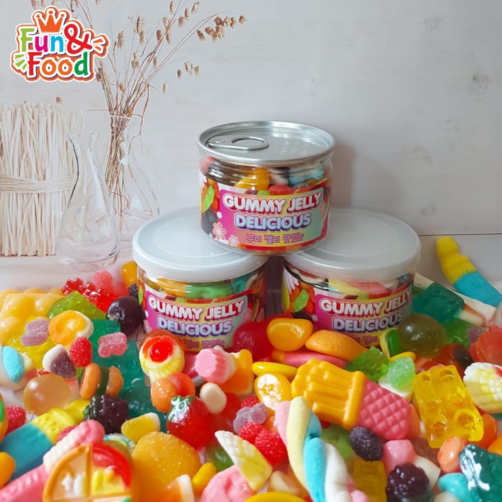 

A Permen Gummy Jelly Delicious Jelly Korea Fancy Mix Permen Lunak Kualitas Premium - Variasi