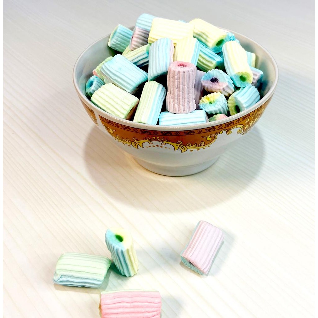 

A Hadiah1Kantong@40 Pcs-Stick Jelly Marshmallow Mix Rasa Mashmallows: Blueberi, Jeruk, Stroberi,
