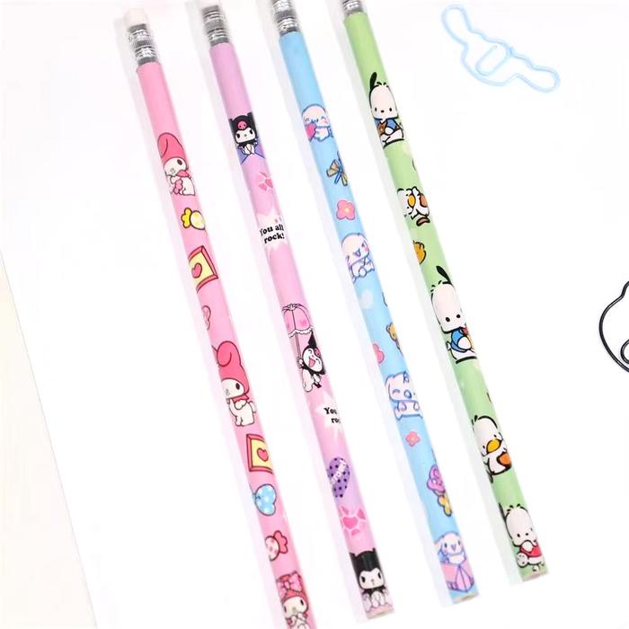 

Cod 1 Lusin Isi 12 Pcs Pensil 2B Motif Sanrio Lucu Imut / Pensil 2B 1 Pack Motif Kartun Sanrio