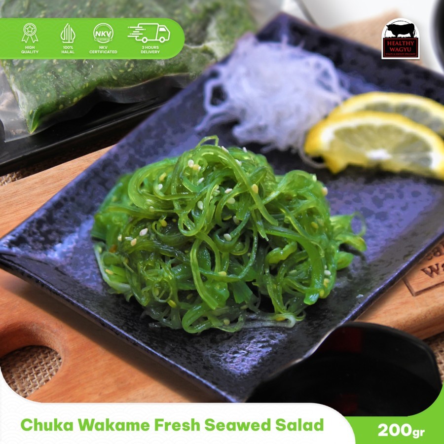 

A Chuka Wakame Fresh Seaweed Salad Rumput Laut 200Gr
