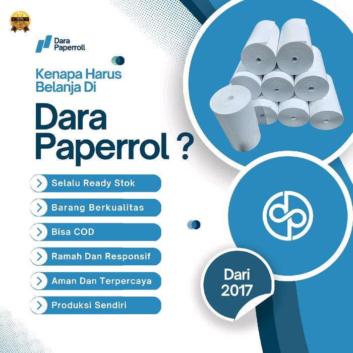 

100 Roll Kertas Thermal Logo Bri 58X30/57X30