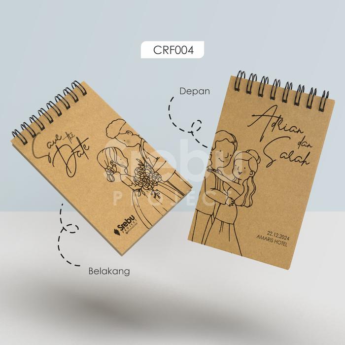 

pintar- (ISI 30 PCS) Souvenir Notes/Notebook Kraft Custom Pernikahan / Seminar / Tasyakuran /