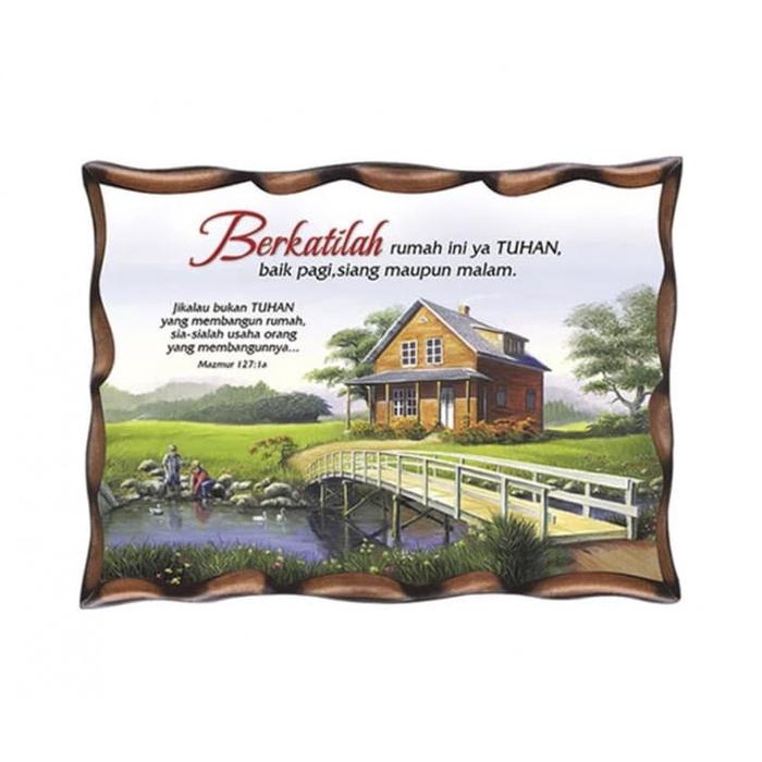 Hiasan Dinding Berkatilah - Pajangan Rumah Kristen atau Katolik