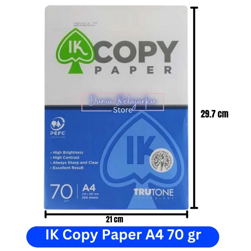 

pintar- Kertas HVS A4 70 gr IK Copy Paper / HVS A4 Murah / 1 RIM 500 Lembar