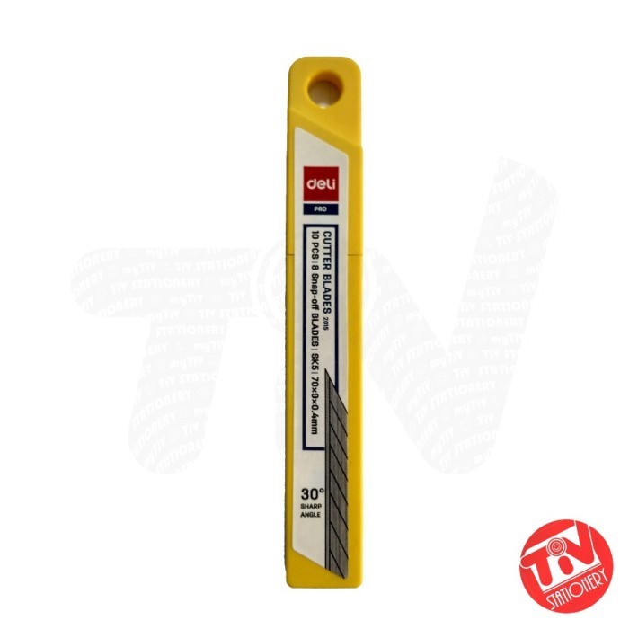 

pintar- Refill / Isi Cutter DELI Blade Runcing 30 Derajat (1 box = 36 pack)