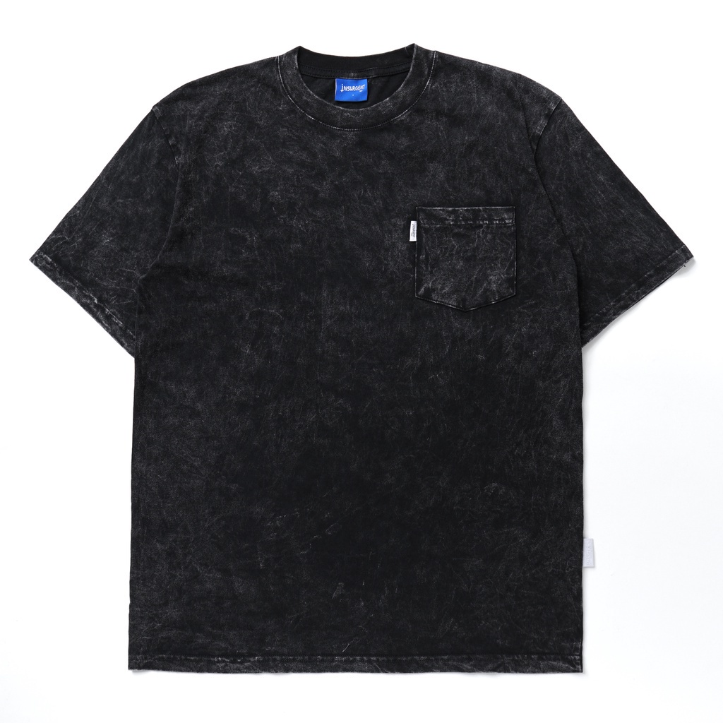 【COD】Insurgent Club - Heavyweight Tshirt Kaos Polos Pocket Oversize Washed Black 16s