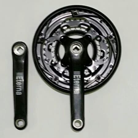 Crank Set Crankset Eterna 3 Speed 48t 38t 28t sepeda MTB touring balap