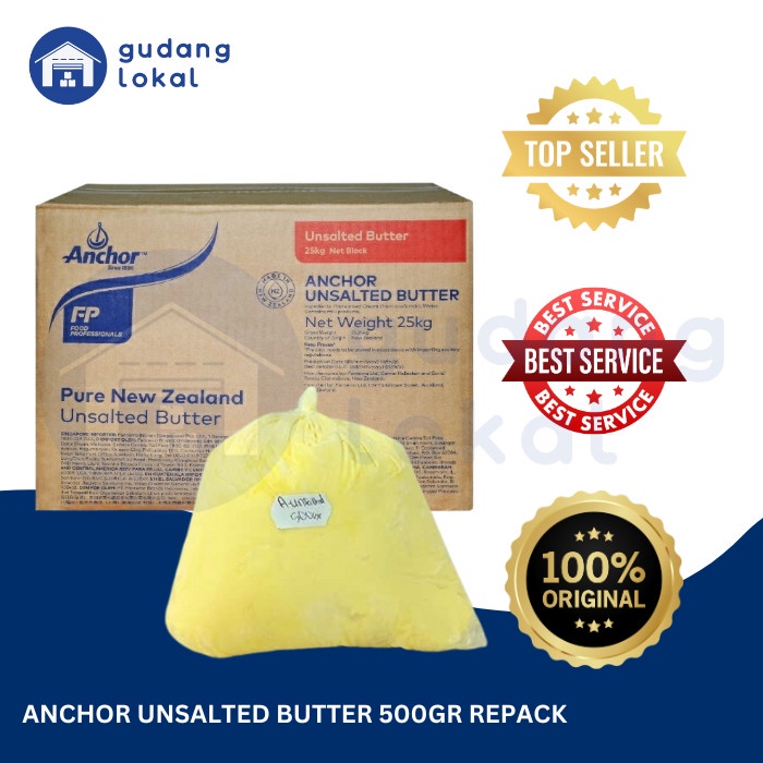 

Diskon Anchor Unsalted Butter 500Gr Repack Ready
