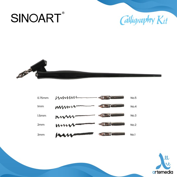 

pintar- Pena Kaligrafi Sinoart Calligraphy Dip Pen Set