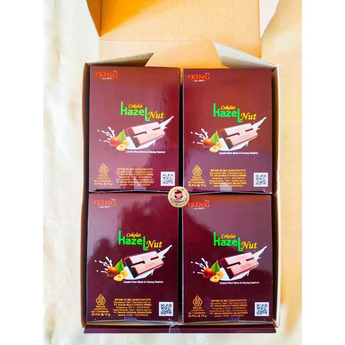 

Sebox D'King Chocolate CASHEW BISCO HAZELNUT isi 4 kotak 20 pcs Halal ds bgr Snack
