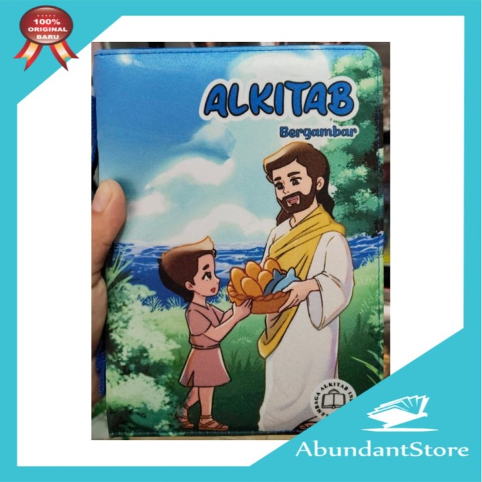 

Alkitab Anak Ukuran Sedang - Sampul Kain Resleting Bergambar - TB2 044 TI Anak Bergambar - LAI