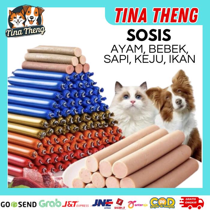 

SALE Sosis Anjing & Kucing Camilan Kucing isi 55 PCS Sosis Anjing Pet Snack Training Makanan Ringan